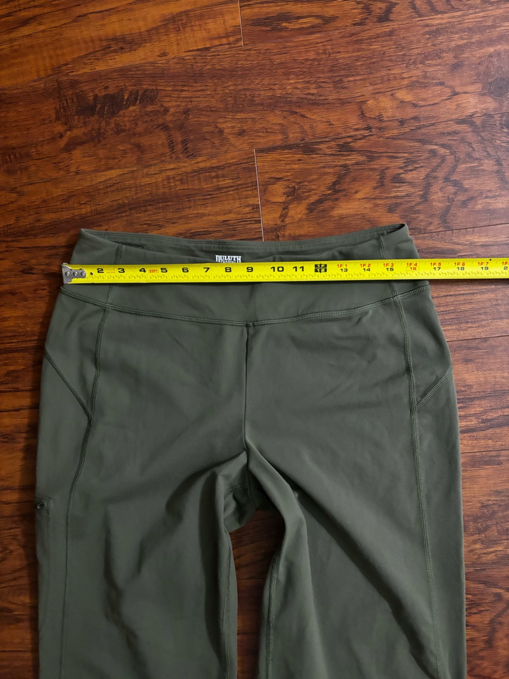 Duluth Trading Co Wide-Leg Pants NoGA Classic Bootcut Lycra Spandex Olive Green - Picture 4 of 8